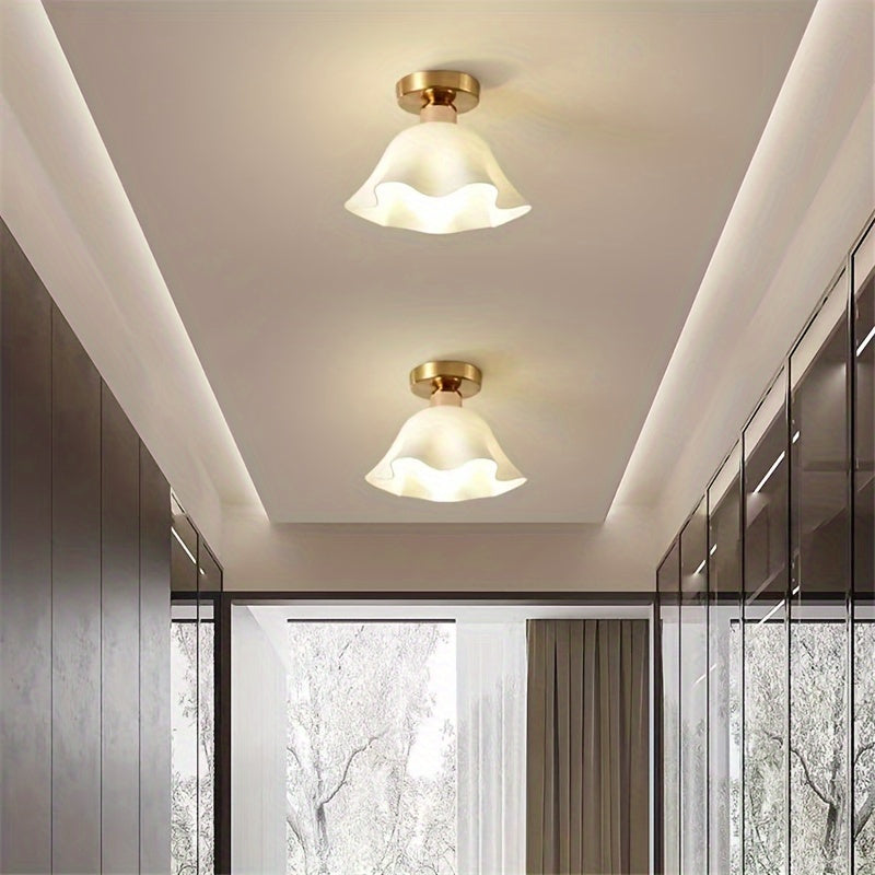 Two-Piece Pendant Light, Ceiling Light, Frosted Plastic White Shade, Plug-in Hanging Ceiling Light for Bedroom, Living Room, Hallway (Bulb Not Included!!!)