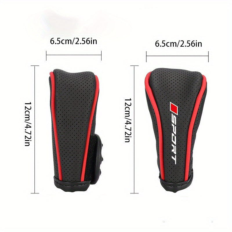 1 PU Leather Shift Knob & Boot Cover - Ergonomic Anti-Slip Grip, Breathable Design, Durable & Easy-to-Clean Gear Shift Protector, Suitable for Sedan/Truck/SUV, Easy Installation