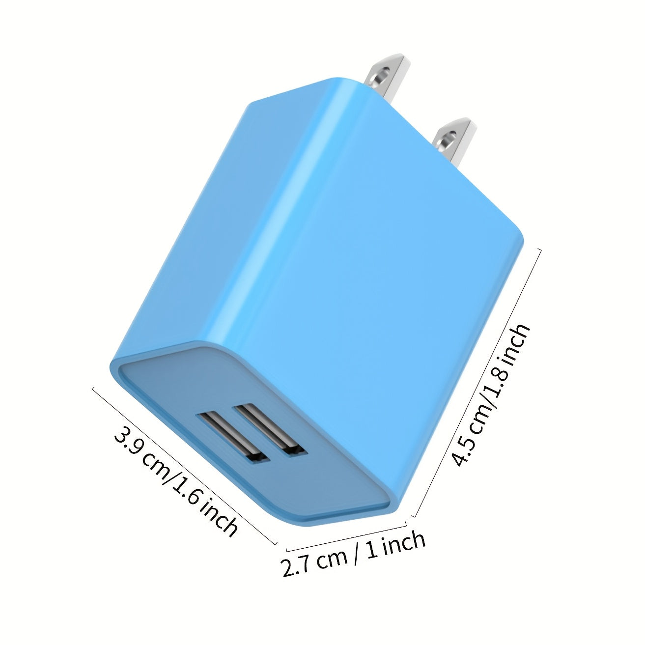 USB Wall Charger, 5-Pack 2.1A Dual USB Port Cube Power Plug Adapter Phone Charger Block Charging Box Brick for Pixel, Moto, Huawei, Xiaomi, Android Phones