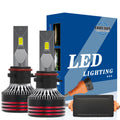 Erruson 2-Pack Upgraded 9005/HB3 9006/HB4 H7 H11 H4 H1 LED Headlight Bulbs High/Low Beam Integrated 50000 Lumens 500% Brightness Increase 6000K Color Temperature Plug-and-Play Cooling Fan