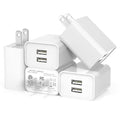 USB Wall Charger, 5-Pack 2.1A Dual USB Port Cube Power Plug Adapter Phone Charger Block Charging Box Brick for Pixel, Moto, Huawei, Xiaomi, Android Phones
