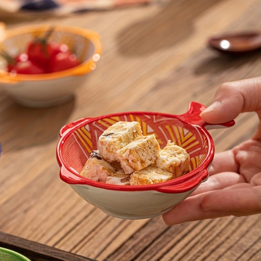 5pcs Creative Japanese-Style Fish-Shaped Sauce Dish, Dopamine Color Series Ceramic Plate, Dip Dish / Wasabi Dish / Snack Dish, Easy to Clean & Store, Oven Safe / Microwave Safe, Multi-Scene Use