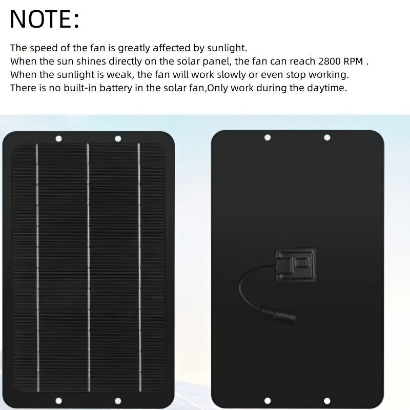 RCL-Solar Fan, 2 Fans, Solar Powered, Solar Ventilation Exhaust Fan Air Circulation Outdoor Kit, Suitable for RV Travel, Camping, Pet House, Window, Chicken Coop, Greenhouse, Shed