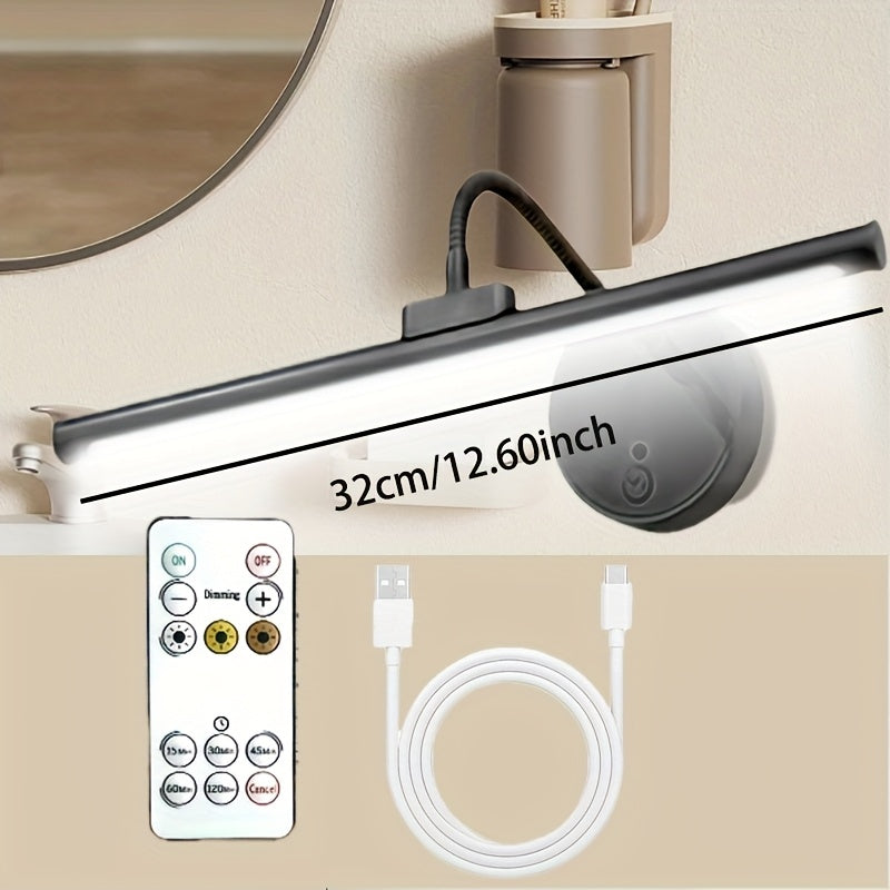 Black/Gold Universal Adjustable Rechargeable 3-Color Temperature Smart Wall Light - with Remote Control, USB Rechargeable Vanity Light, Indoor Night Light, Cabinet Light, Display Light, Bathroom LED Light, Bathroom Hallway Lighting