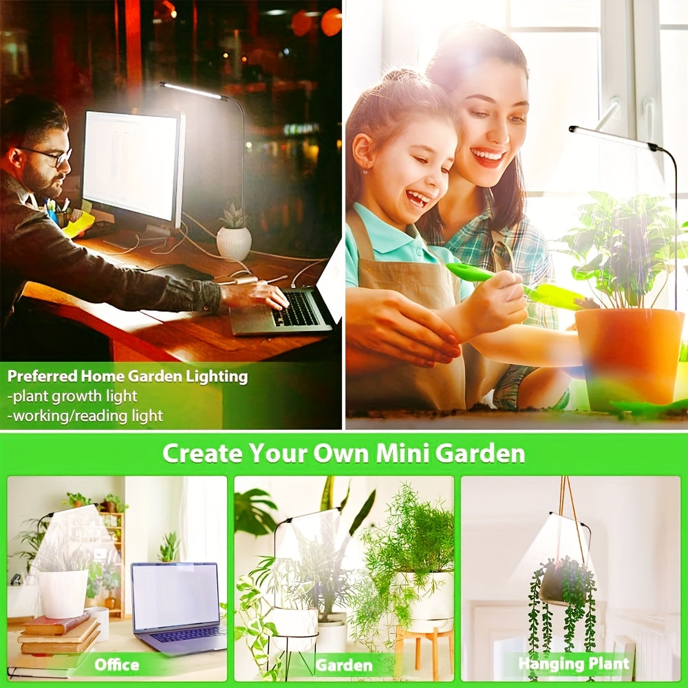 LED Plant Grow Light, USB Mini Full Spectrum Plant Light, 6000K Horticulture Grow Lamp with Control, Perfect for Indoor Plant Cultivation and Flowering