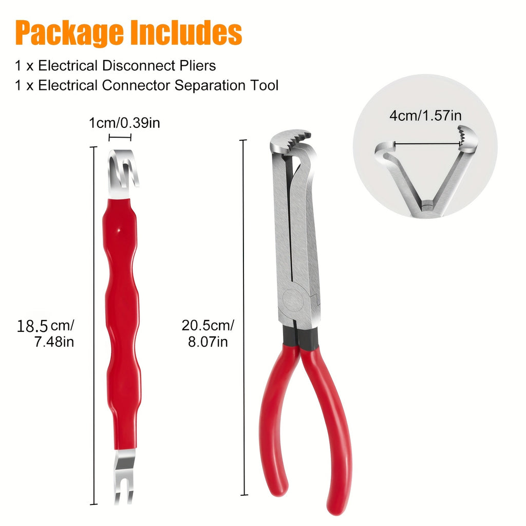Electrical Disconnect Pliers & Connector Separator, Automotive Terminal Connector Removal Tool Set, Disconnect Tool, Electric Pliers for Quick Wire Disconnect, Plug Separator