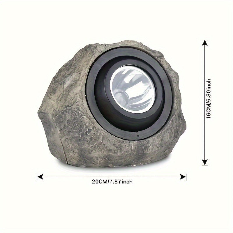 Solar Landscape Spotlight, Stone Lawn Light, Stone Design, Landscape Decorative Light, Courtyard Stone Light, Path Decorative Light, Stone Illumination Light, Outdoor Garden Light, Yard Ground Light, Holiday Outdoor Landscape Lighting
