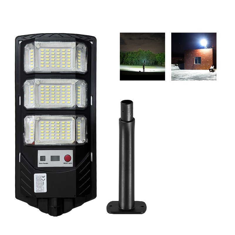 High Brightness 144 LED Solar Light, Outdoor Motion Sensor Solar Wall Light, 270° Lighting with 3 Modes, Suitable for Garden, Fence, Courtyard, Patio and Other Outdoor Environments