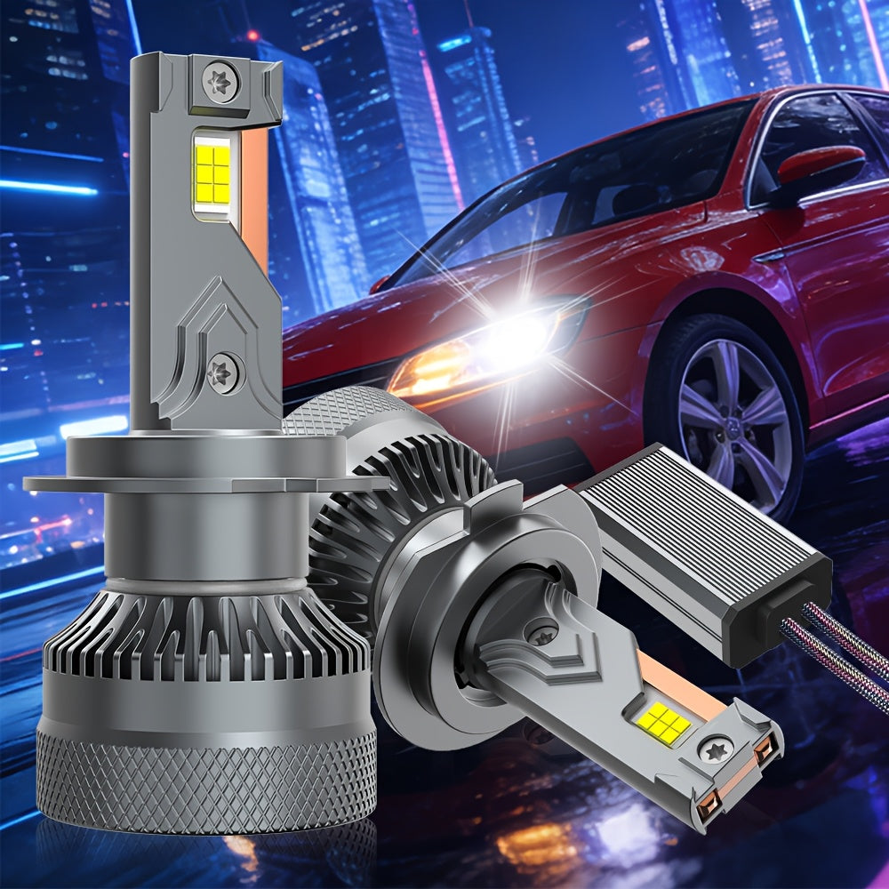 2PCS LED Car Lights - H7/H4/H1/H11, 9005/9006/9012 - 40000LM, 6500K Cool White Light, High/Low Beam, Plug-and-Play, for Enhanced Visibility and Safety, No Battery Needed, 5-Minute Installation