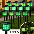 24/12-Piece Solar Outdoor Light, IP44 Street Light, LED Landscape Lighting Garden Light, Suitable for Sidewalk, Driveway, Courtyard and Lawn - Warm Light, 12-Piece Pack. Thanksgiving, Christmas and New Year Gift Decoration.