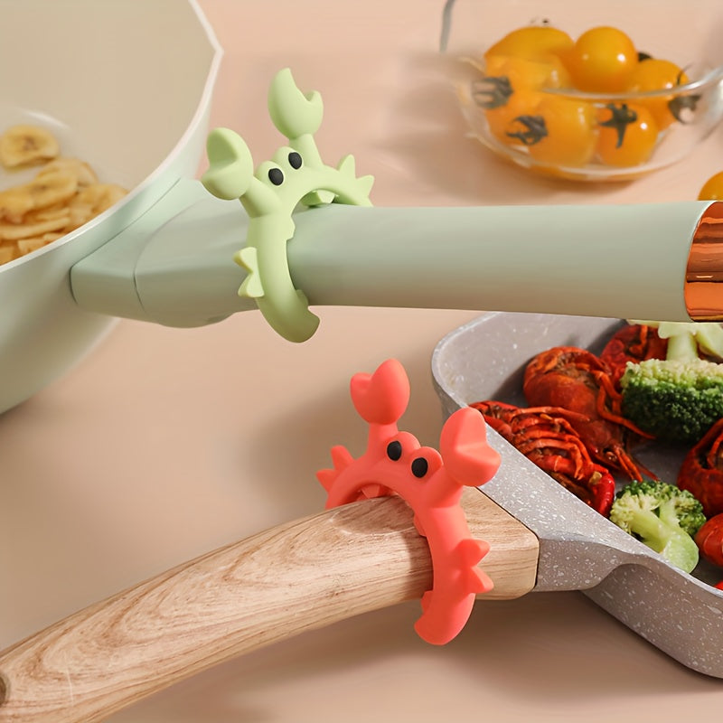 2Pcs Silicone Spoon Rest Set, Cute Crab and Octopus Shaped Heat Resistant Spoon Holder, Kitchen Utensil and Spatula Organizer, Perfect Gift Idea