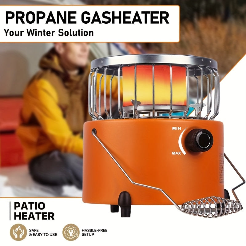 9000 BTU Portable Propane Radiant Heater Stove - 3-in-1 Indoor/Outdoor Portable Propane Stove, Ideal for Reliable Heating, Cooking & Emergency Preparedness, Adjustable Flame, Carry Bag Included