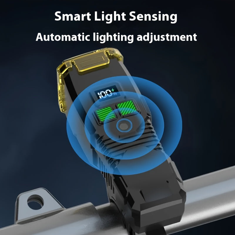 B4 Bicycle Night Riding Front Light, Strong Beam Flashlight for Kids, Mountain & Road, Night Illumination Cycling Gear