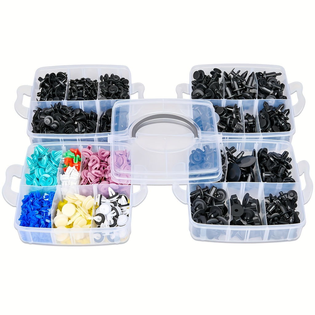 105/925-Piece Automotive Trim Clip Set with Removal Tool – Universal Car Body Rivets, Fasteners & Retainer Clips for Bumpers, Doors, Fenders – Auto Plastic Rivet Kit with Fastener Removal Tool, Available in 105-Piece & 925-Piece Options