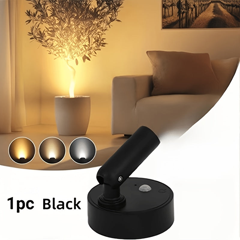 Spotlight Indoor Decorative Wall Light, 3-Color Adjustable [Warm + Neutral + Cool White], No-Drilling Installation, Suitable for Bedroom, Living Room, Plant Grow Light, Artwork Accent Lighting, Modern Stylish Light Fixture
