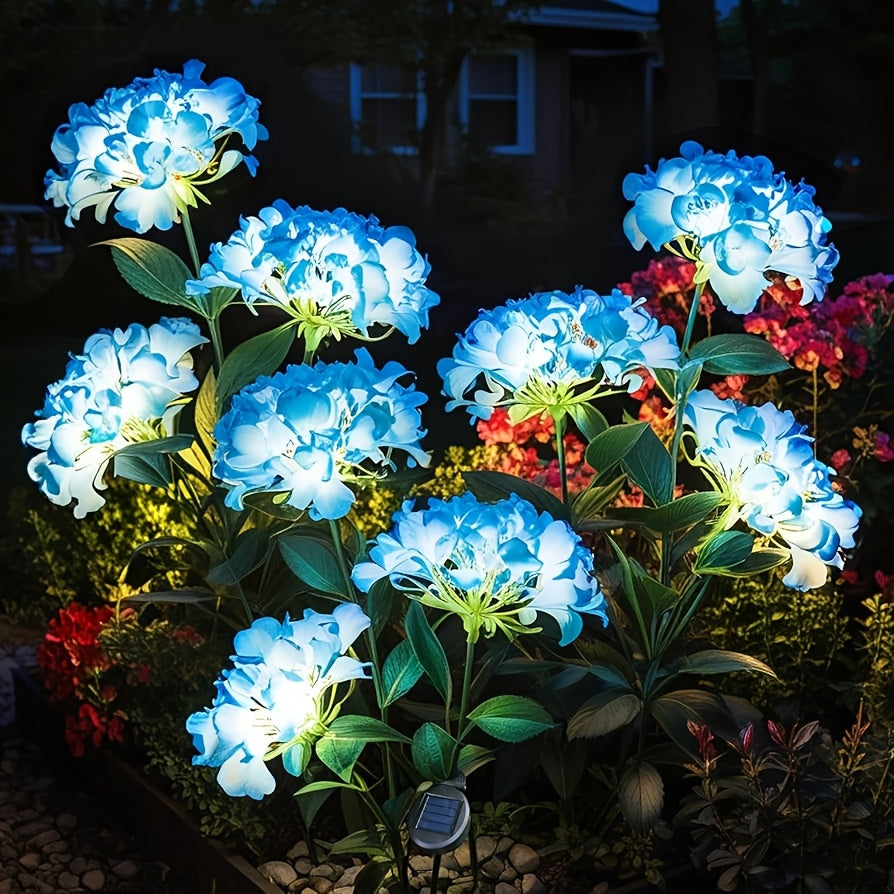 3pcs Solar 3 Tulip Flower Light with 9 Flowers LED Artificial Flower Light Outdoor Decoration Courtyard, Garden Lawn Ground Insert Flower Light Gift for Mom Birthday Outdoor Decorative Landscape Lawn Garden Light