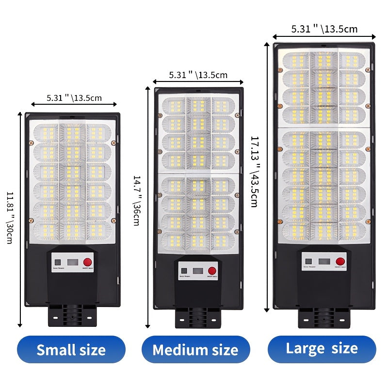 2/1 Pack 3D Curved Integrated Solar Street Light with Sensor, Solar Street Light with Remote Control, Perfect for Parking Lots, Courtyards, Gardens, Villas, Outdoor Solar Light