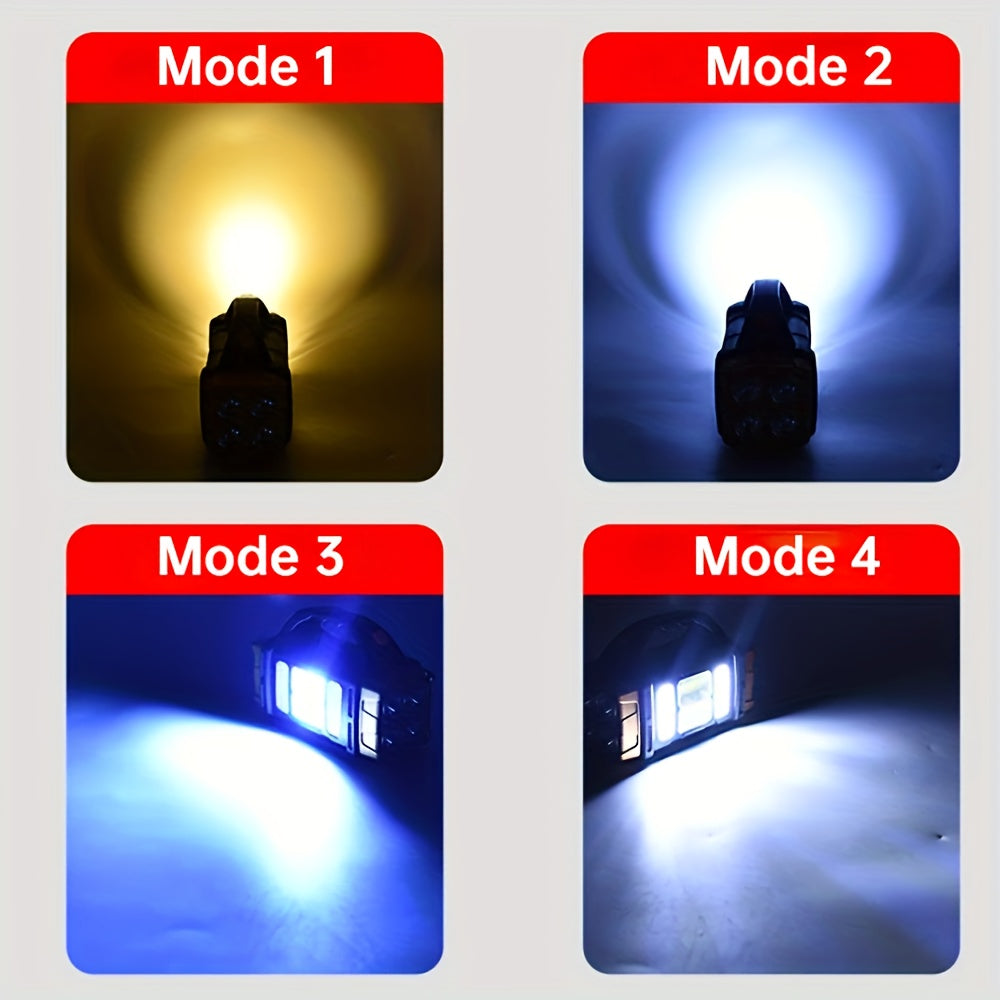 Multifunctional Rechargeable Solar Flashlight, Portable Handheld Emergency Flashlight with 1500mAh Battery, USB Charging and Red Light Mode, Ideal for Camping, Fishing and Outdoor Adventure