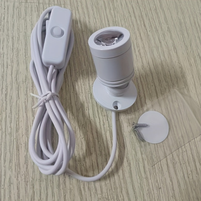 Mini rotatable LED USB 5V 1W 3W small spotlight, all-aluminum material, ceiling light with switch, suitable for exhibition counters, wine cabinets, bookshelves, small statues, art exhibitions, student reading