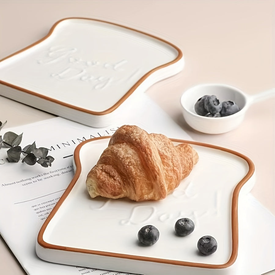 1/2 Pcs, Ceramic Breakfast Plate, Dessert & Bread Plate, Home Ceramic Steak Plate, Pasta Plate – Perfect for Steak, Bread, Pasta, Sushi