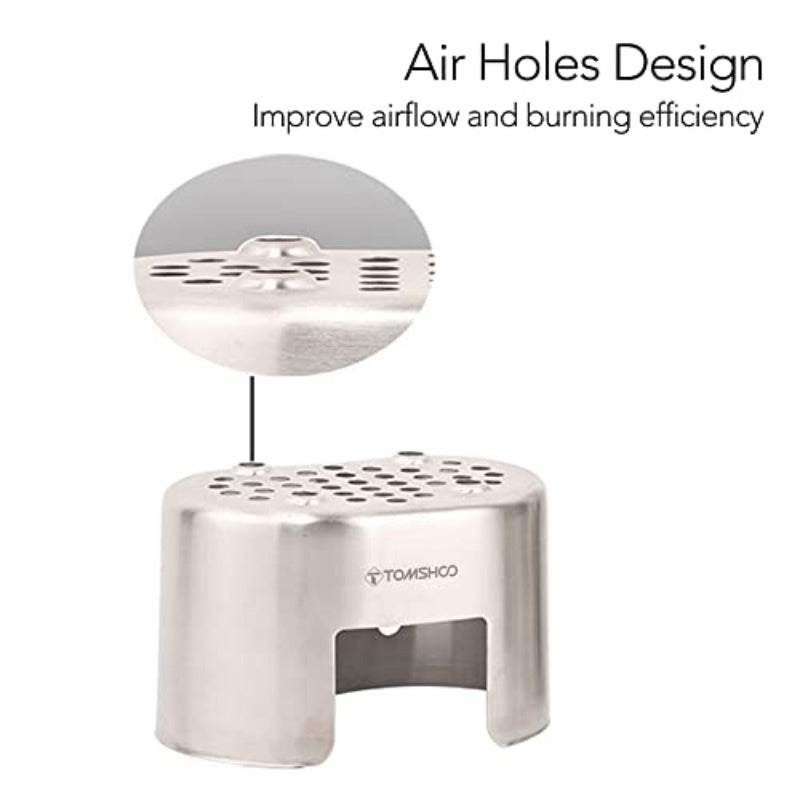 Military Canteen Cup Holder, Stainless Steel Wood Stove for Outdoor Camping, Hiking, Picnic, BBQ Stove Stand