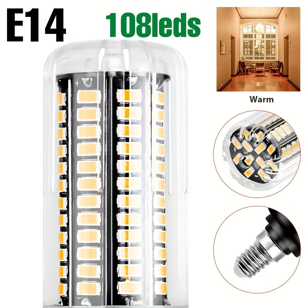 LED corn bulb E14 small screw base spotlight AC85-265V ceiling chandelier built-in bulb E27/E26 universal indoor bright eye-protection flicker-free candle light B22 home use 220V bedroom living room office study downlight 110V bathroom