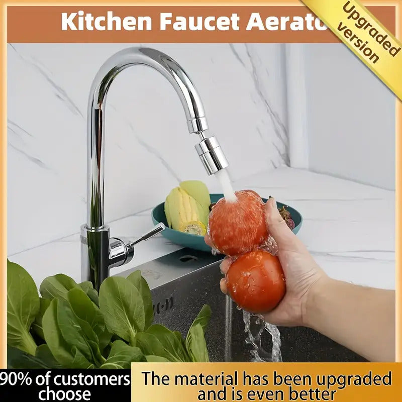 1 Set Anti-Splash Faucet with 360° Swivel Spout, Dual Flow Mode (Swivel & Fixed), Water-Saving Design, Single Hole Mount for Kitchen & Bathroom Sink, US/EU Standard, Chrome Finish, Easy Install