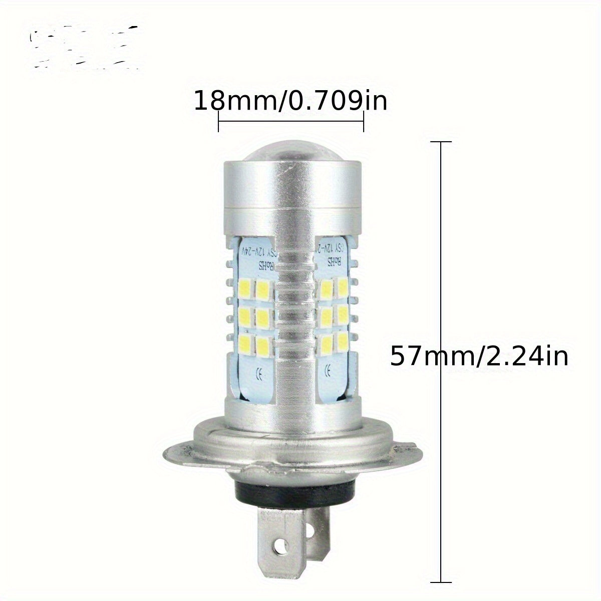 2Pcs H7/H4 LED Headlights High/Low Beam 6000K Super White 800-1000 Lumens, DRL Compatible COB Chip Technology 12V-24V 110W Dimmable, Adjustable Beam, Modern Vehicle Accessories, Aluminum Heatsink