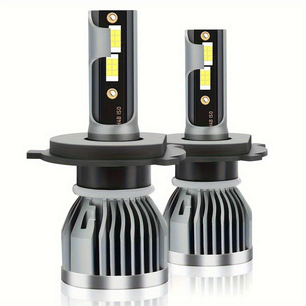 Set of 2 LED Car Headlights, Compatible with H4, H1, H3, H7, H11, 9005, 9006, 9012, H13, 9007 and 9004, 6000K White Light, 35000 Lumens, 500% Brightness Increase, New CSP Chip Design, High/Low Beam Function