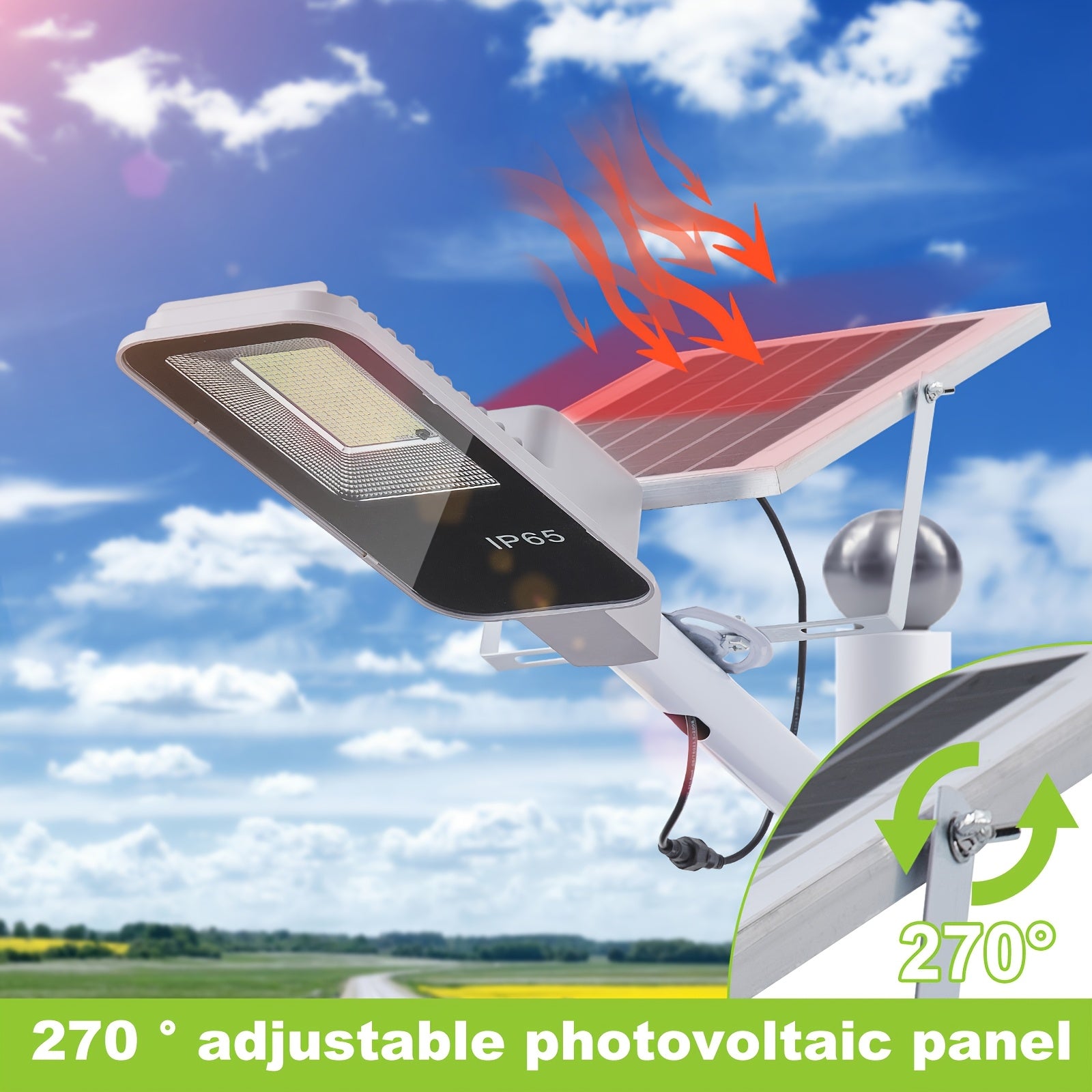 4/2/1 Pack Solar Street Light with Mounting Bracket, Dimmable LED Smart Light, 13.78-Inch Expanded Solar Panel Efficiently Collects Solar Energy, Long Distance, Light Sensor Activation, Fully Solar Powered, Energy Saving, Suitable for Harsh Weather
