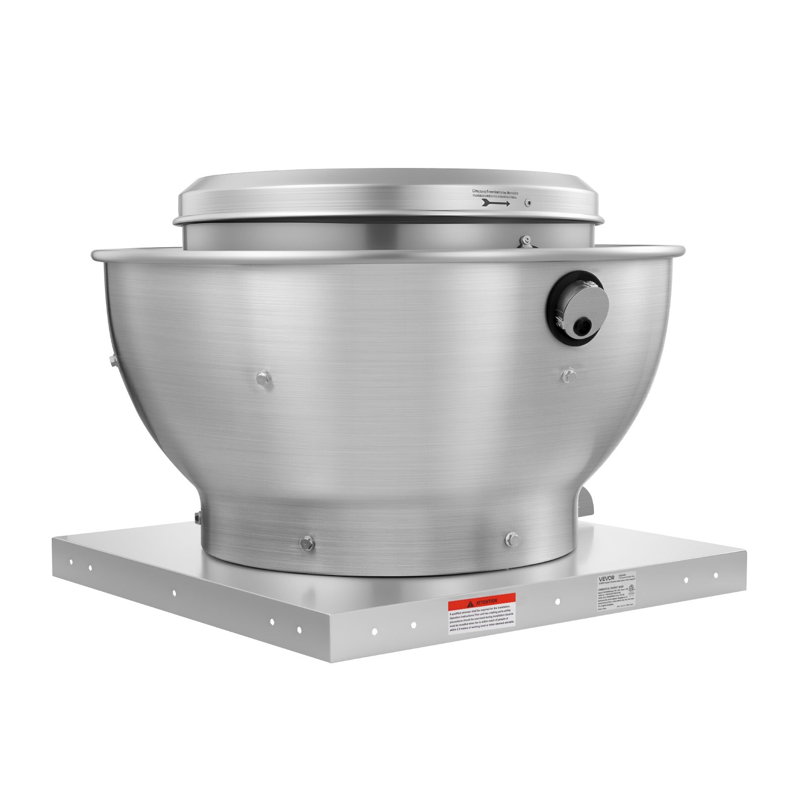 VEVOR Commercial Kitchen Exhaust Fan – 2109 CFM Restaurant Top Hood Exhaust Fan, 0.75HP 560W Direct Drive Food Truck Range Hood Exhaust Fan, High Speed Low Noise for Warehouse, Agriculture