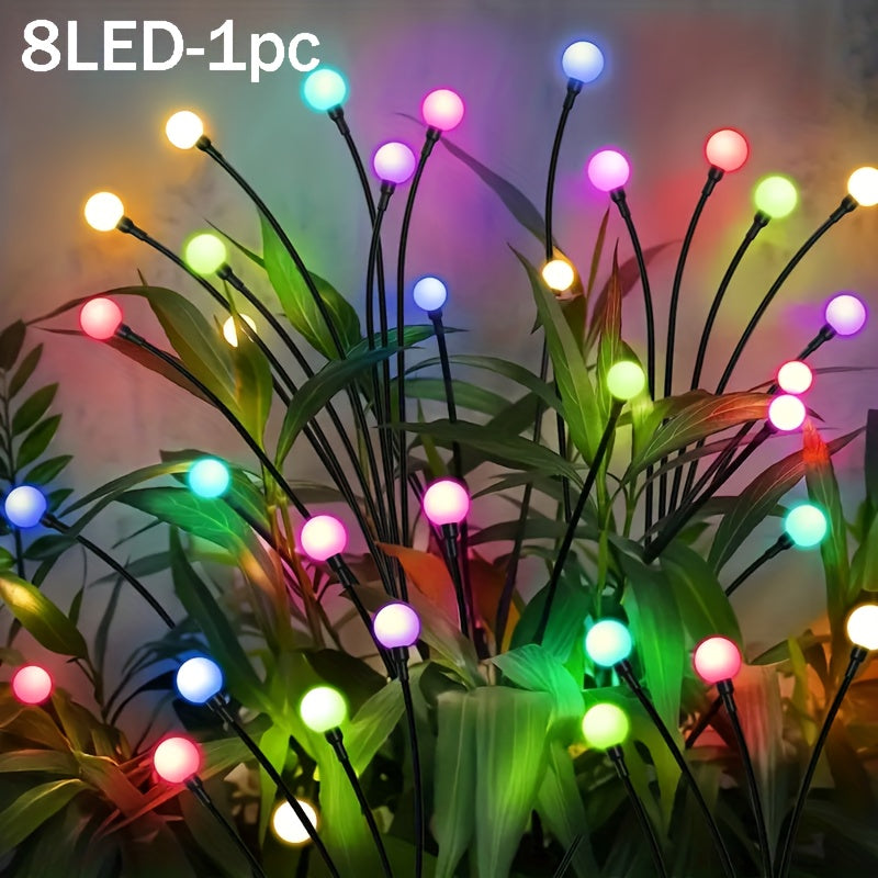 FACHOI 8/12 LED Solar Firefly Light, Outdoor Solar Lighting Fixture, Perfect for Garden Paths, Parks, Restaurant Decoration, Commercial Lighting, 8 Adjustable Modes, Halloween Decoration, Christmas Decoration