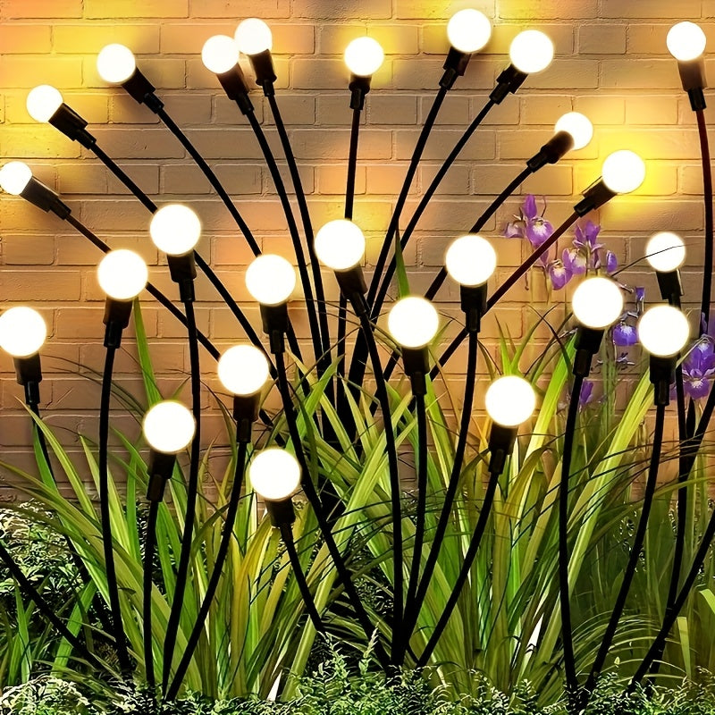 6-Head Solar Firefly Lawn Garden Light, Perfect for Outdoor Garden Paths and Lawn Decoration, Ideal Choice for Halloween, Christmas, New Year and Ramadan Decoration