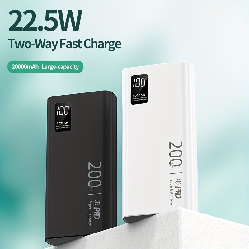 22.5W Fast Charging 20000Mah Portable Power Bank PD20W Dual Input Three Output