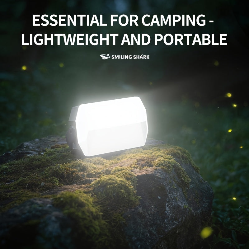 SMILING SHARK Rechargeable Camping Light LY8350 Portable Hook Tent Light COB Floodlight Power Display Lantern Lightweight Magnetic Hanging Lamp 3 Modes for Camping Hiking
