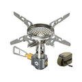 CAMPINGMOON Portable Canister Stove - Compact & Foldable, with Fine Adjustment Valve & 4-Bend Tube, Compatible with Camping, Hiking, RV Travel - Igniter Not Included / Sold Separately (Requires Specific Fuel) XD-2-NE
