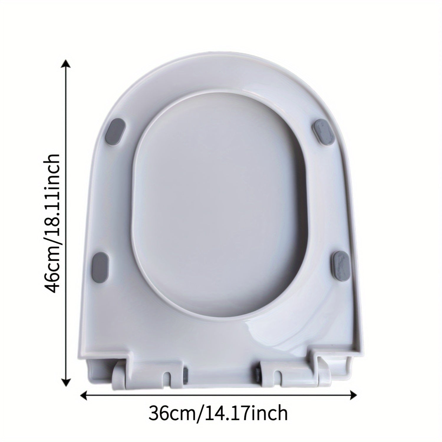1Pc Toilet Lid & Tank Cover Set - Silent Closed Toilet Seat Cover, Durable PP Material, Easy On/Off, U-Shaped Design, Bathroom Comfort