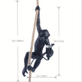 Lightweight Hanging Decor, Monkey Pendant Light, Vintage Resin Monkey-Shaped Pendant Light, Creative Jute Rope Hanging Fixture, Suitable for Dining Room, Living Room, Bar, Cafe
