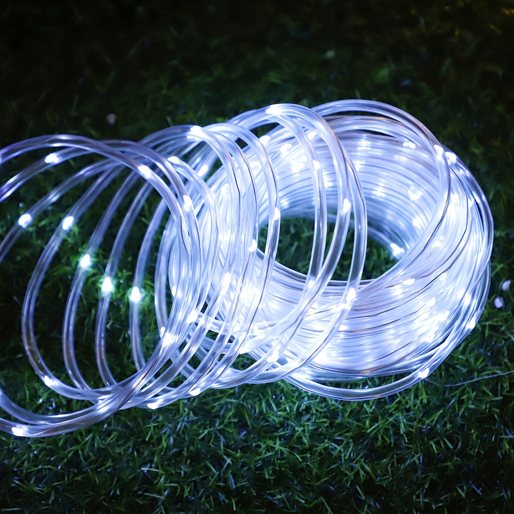 Solar LED string light, 50/100/200/300 Christmas fairy colorful tube lights, suitable for patios, gazebos, trampolines, pathways, swimming pools, garden decoration, Christmas parties, Halloween party decorations, Easter decorations