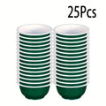25/5PCS Party Cup & Bowl Set, Disposable Plastic Bowls, Soccer Bowl, Salad Bowl, Dessert Bowl – Perfect for Weddings, Outdoor Camping, Birthday Parties, St. Patrick's Day, Graduation Season, Soccer Parties