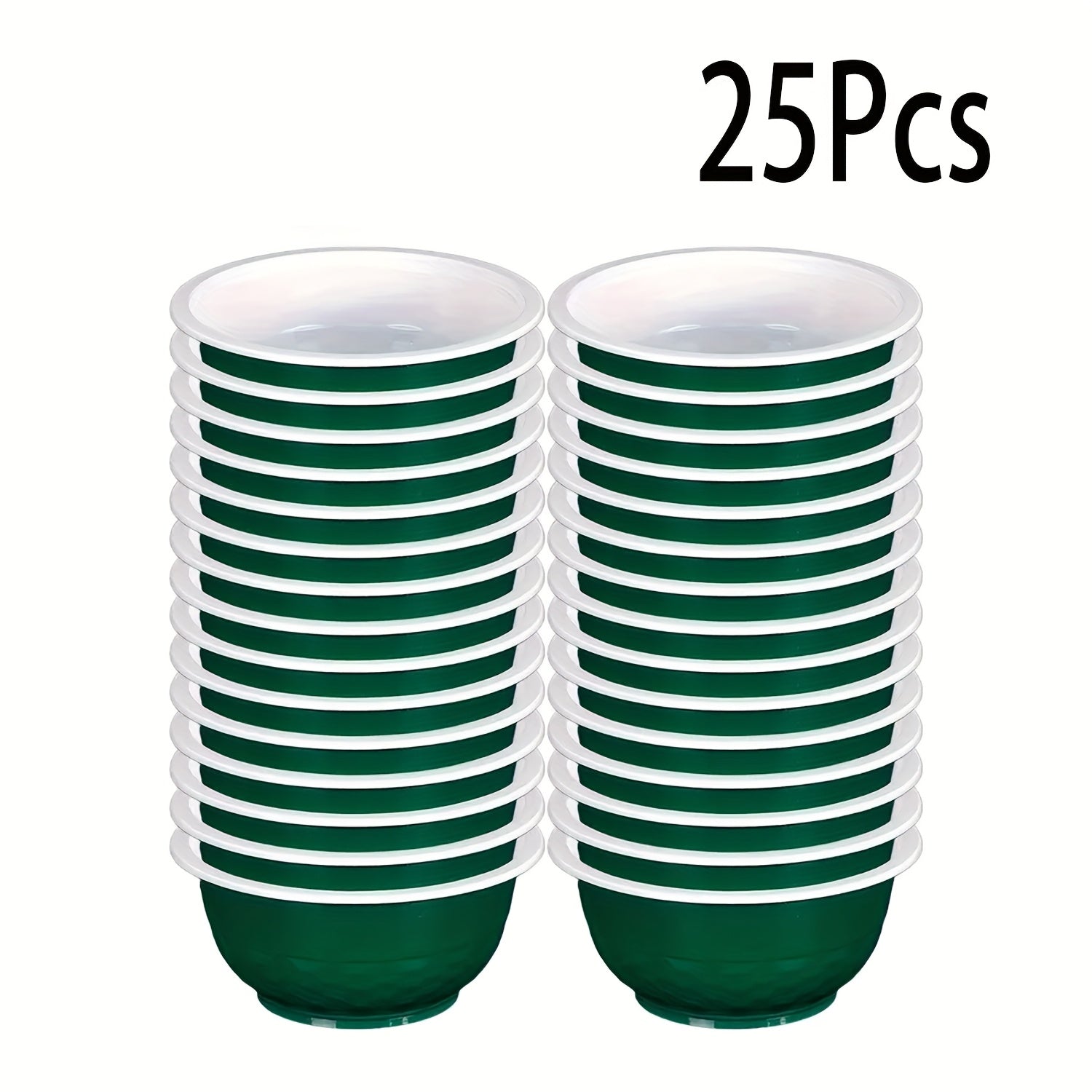 25/5PCS Party Cup & Bowl Set, Disposable Plastic Bowls, Soccer Bowl, Salad Bowl, Dessert Bowl – Perfect for Weddings, Outdoor Camping, Birthday Parties, St. Patrick's Day, Graduation Season, Soccer Parties