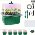 2 Packs 80 Cells / 5 Packs 60 Cells Seed Starter Tray with Grow Light, Seed Starting Kit, Timed Seed Tray, Adjustable Brightness & Humidity, Greenhouse & Garden Seed Planting, Indoor Plant Grow Light