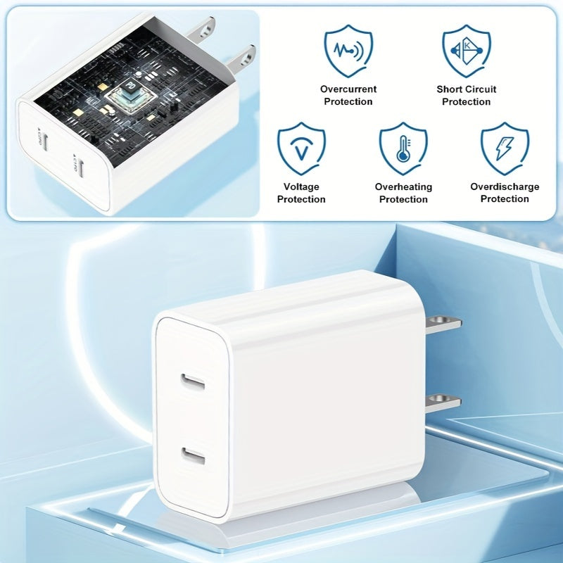 USB C Charger Block for iPhone Charger Block Charging Blocks 3-Pack for iPhone 15/15 Plus/15 Pro Max/iPhone 14/14 Pro Max/13 Pro/12 Pro Max/iPad, Samsung