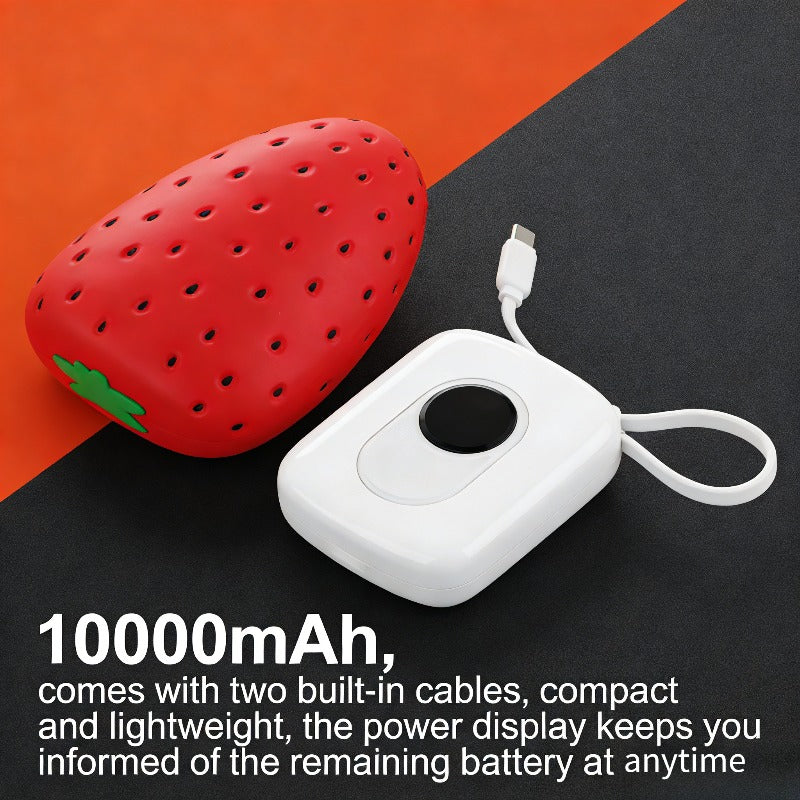 22.5W 快速充電行動電源 | 內建雙 USB-C 線 & 線繩的便攜式充電器，具備即時電量顯示，多孔快速充電，高效率
