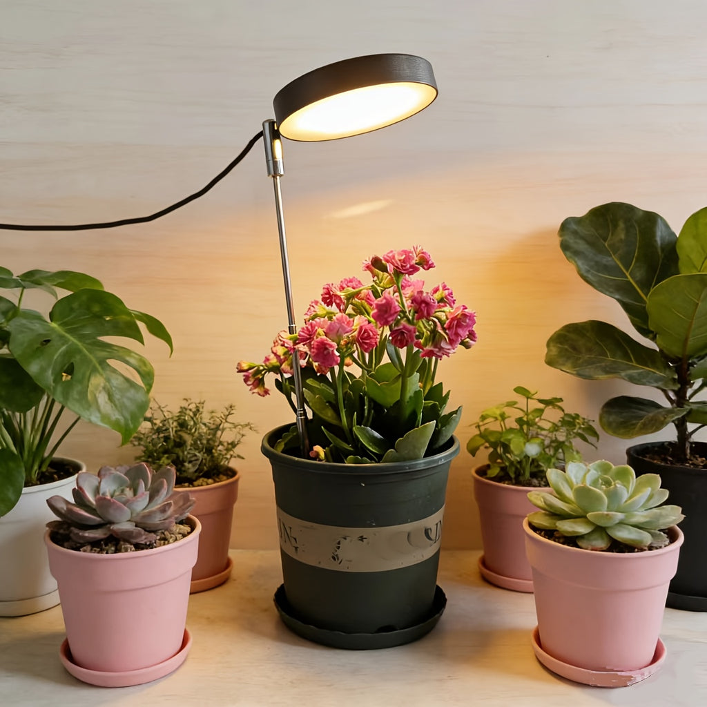 New USB Plant Grow Light, 3.74 Inch Wide Head, Height Adjustable, Multiple Lighting Modes Including Warm White and Yellow Light, Stepless Dimmable Brightness, Ideal for Potted Plants in Multiple Indoor Rooms