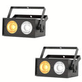 100W COB LED Par light stage light, LED Par lamp cover spotlight, 2-in-1 cool white and warm white DMX512 sound-activated uplight, suitable for events, parties, weddings, theaters, churches, concerts, dance