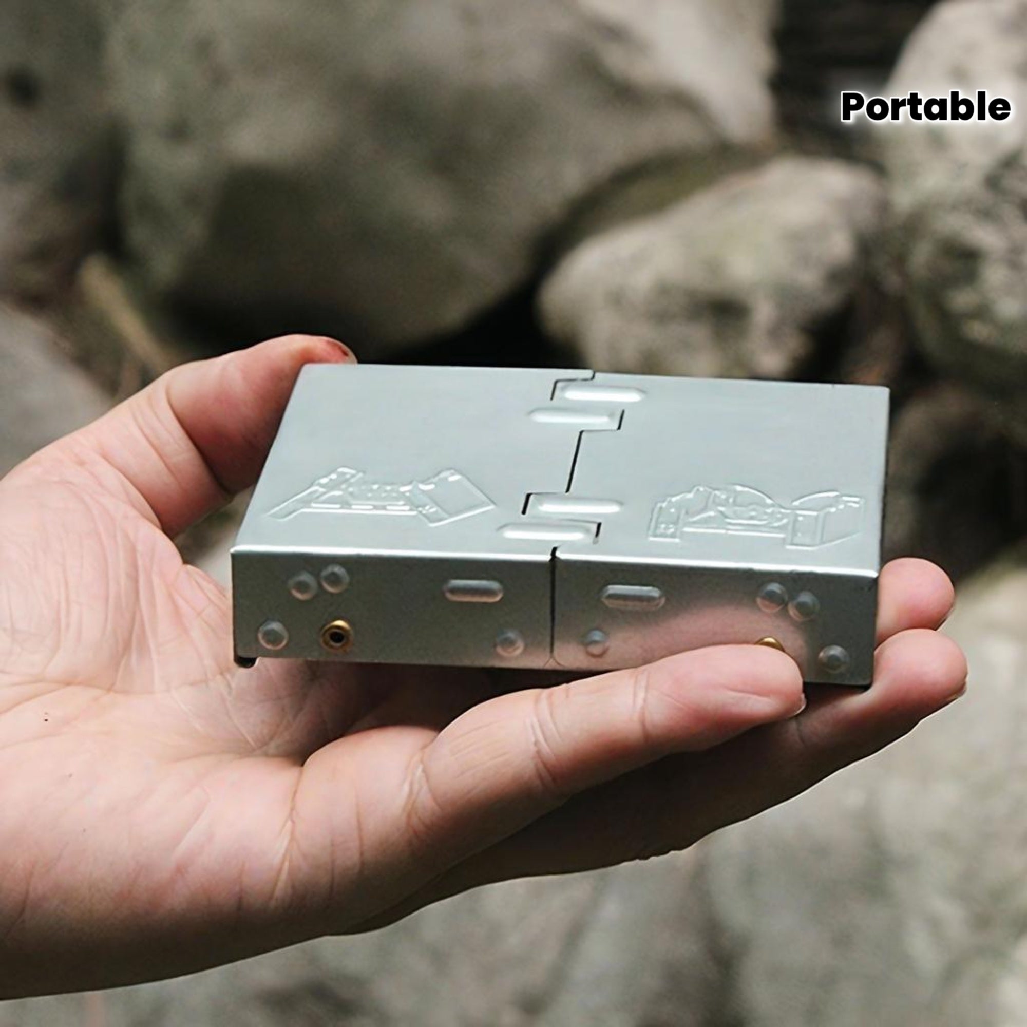 Ultra-Light Portable Wood Pocket Stove – Foldable Camping Burner for Survival & Campfire Use. Compact Igniter, Compatible with Wood Fuel (No Ignition Stick/Spark Plug Needed). Outdoor Stove for Multiple Scenarios