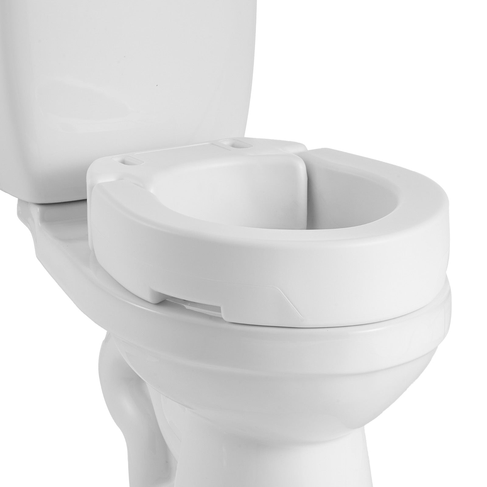 VEVOR 加高马桶座便器，承重 300 磅，3.5 英寸升高高度，带扩大开口的便器加高座，适用于老年人、残疾人、成人，适合圆形马桶