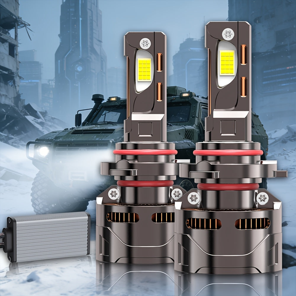2PCS LED Car Lights - 9012/9006/9005, H11/H7/H4/H1 - 40000LM, 350W High/Low Beam, 6500K Cool White Light, 12-24V, No Battery Needed, Fast Heat Dissipation, Shining Bright Car Headlights