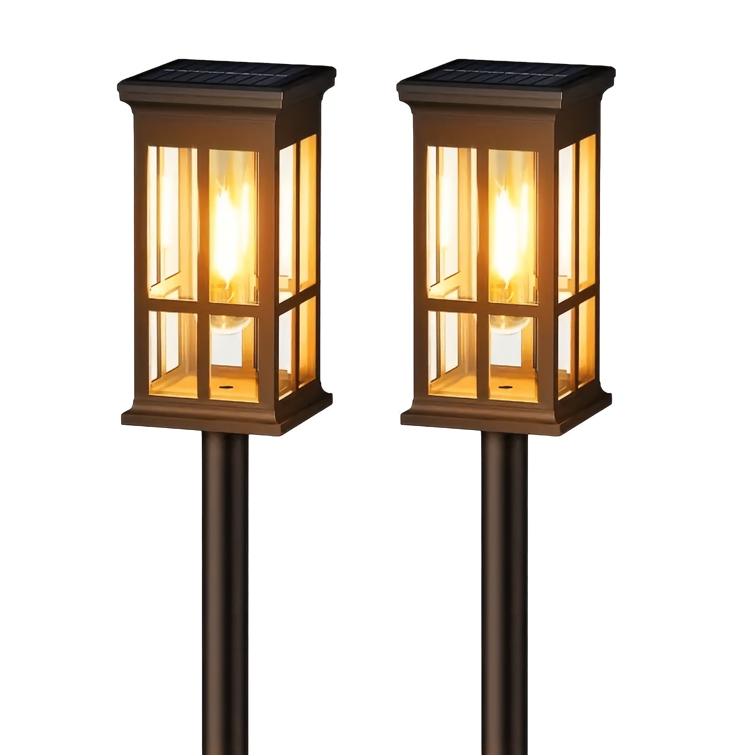 8-Piece Outdoor Bright Solar Path Light, Upgraded Outdoor Solar Light, Brightness Lasts Up to 12 Hours, Automatic On/Off Garden Light, Suitable for Landscape Courtyard, Patio Lawn, Path, Sidewalk, Driveway and Outdoor Decoration